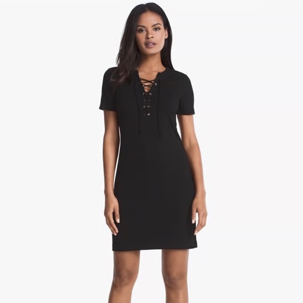 White House Black Market Black T-Shirt Dress